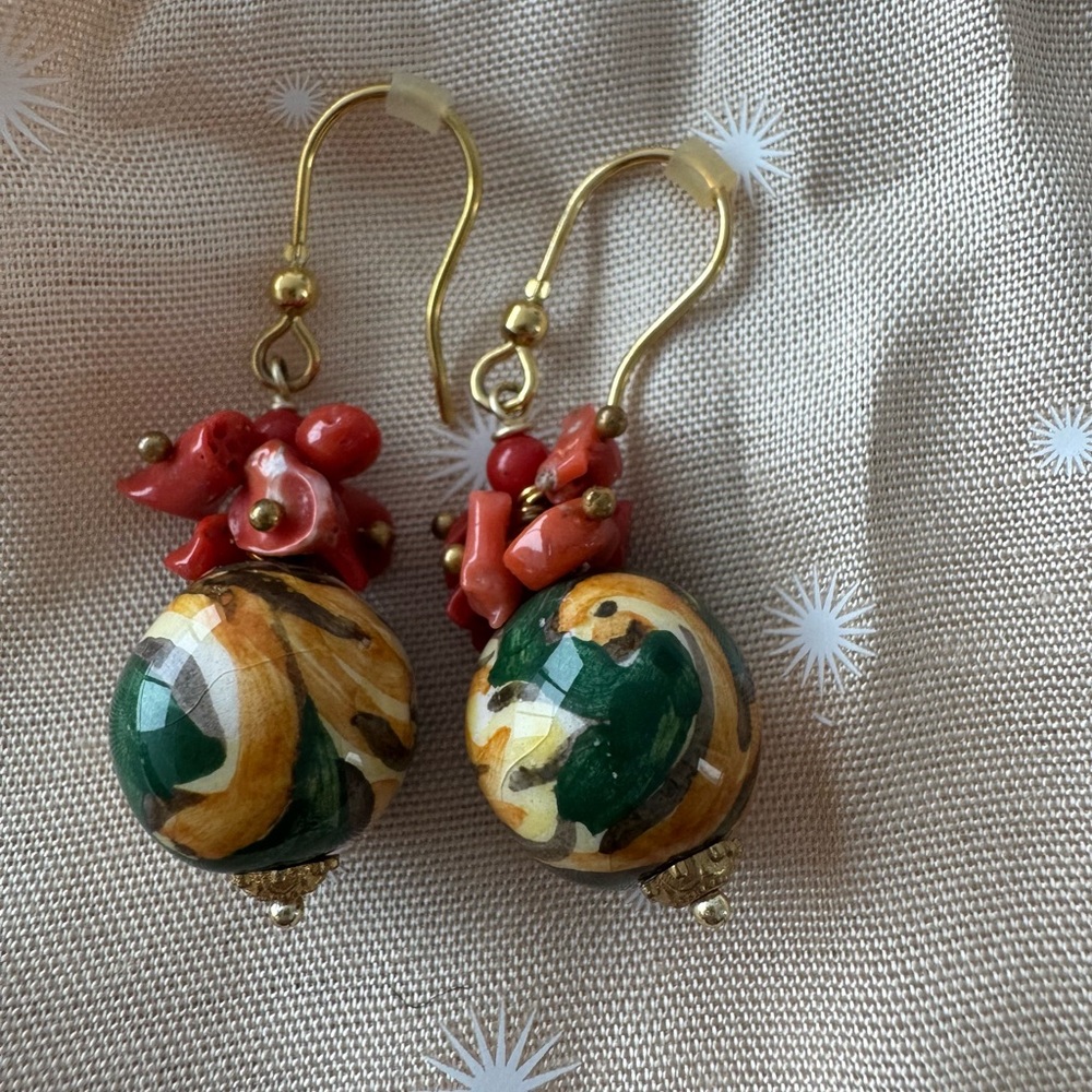 GAS Bijoux Enamel painted earrings